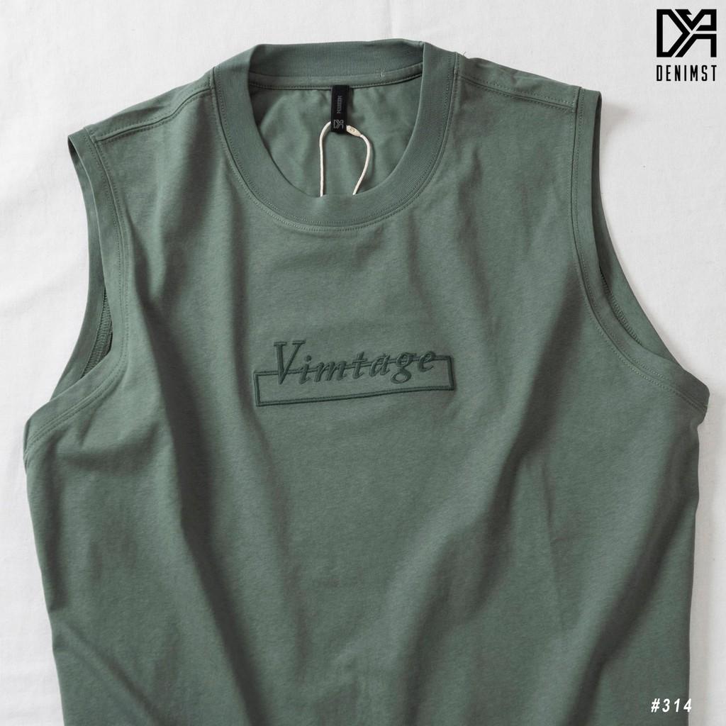 Áo tanktop VINTAGE DENIMST Chất vải cotton 100% cõ dãn, thoáng mát,thấm hút mồ hôi, form regular fit 314