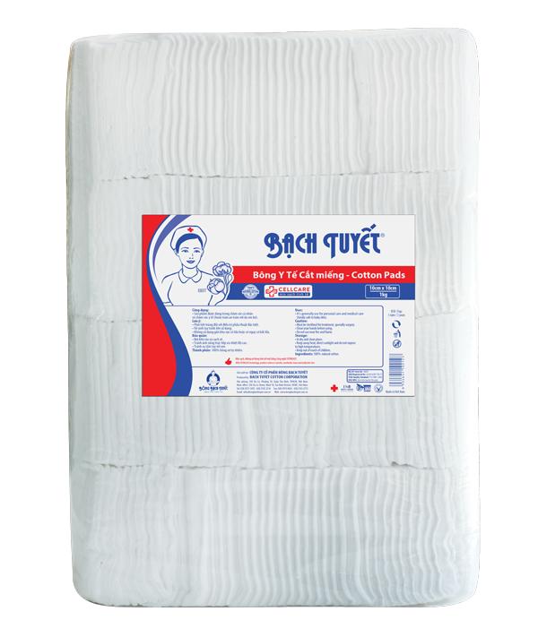 khăn bông miếng dùng 1 lần Gói 1 kg (mỗi miếng 10x10cm)