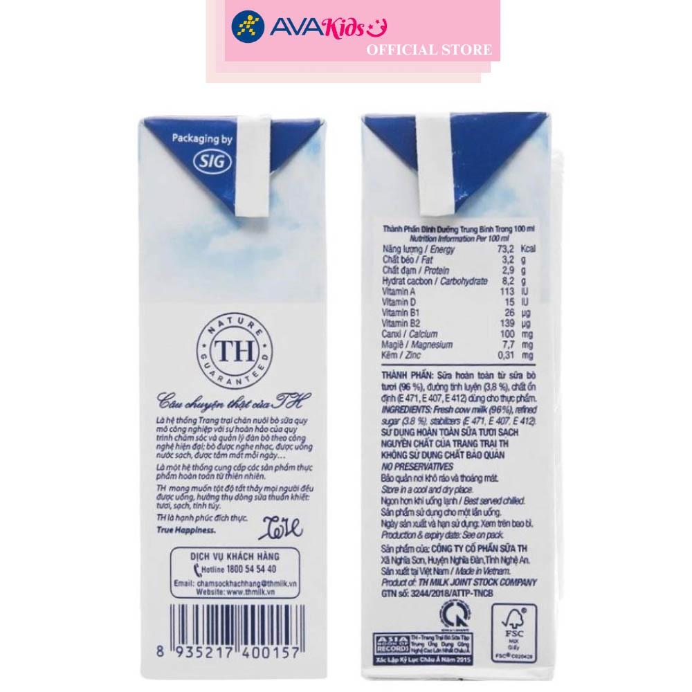 Thùng 48 hộp sữa tươi tiệt trùng TH true MILK có đường 180 ml (từ 1 tuổi)