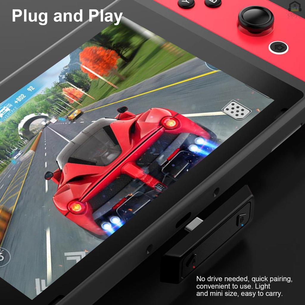 Bộ chuyển đổi âm thanh BT loại C USB-C BT tương thích với Nintendo Switch PS4 PC