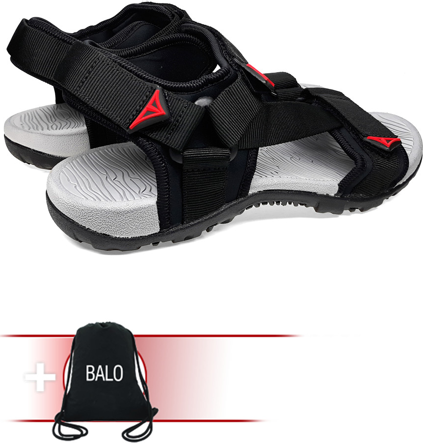 Giày Sandal Việt Thủy Quai Chéo VT2 - Đen - Tặng Kèm Balo Túi Rút Đặc Biệt