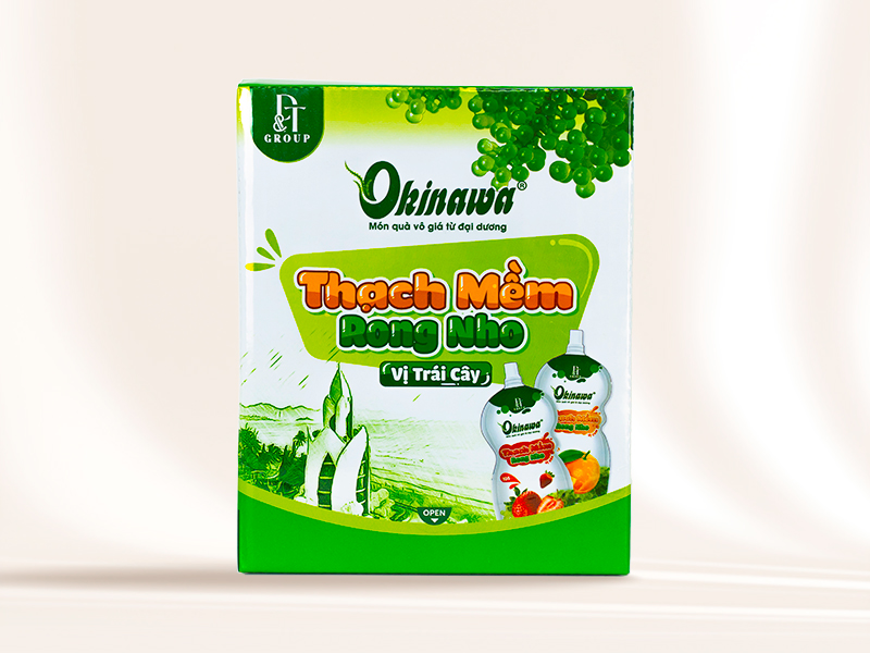 Thạch Mềm Rong Nho OIKNAWA - Hộp 12 túi - Giàu dinh dưỡng
