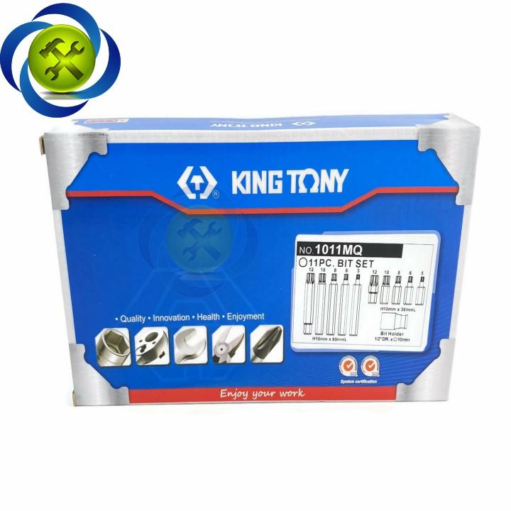 Bộ mũi vít đóng 12 cạnh Kingtony 1011MQ có 11 chi tiết