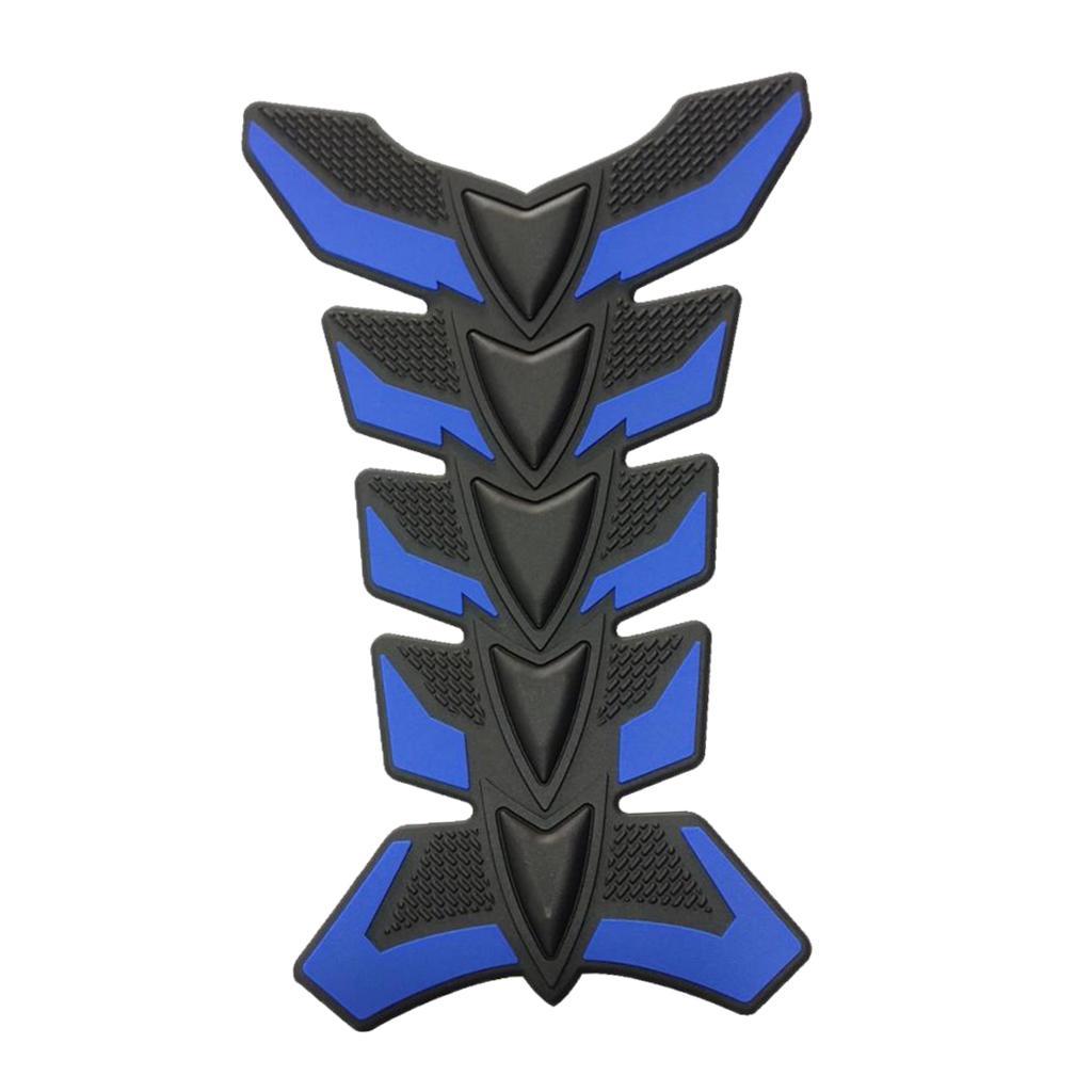 Universal Blue Motorcycle 3D Rubber Fuel Gas Tank Decal Sticker