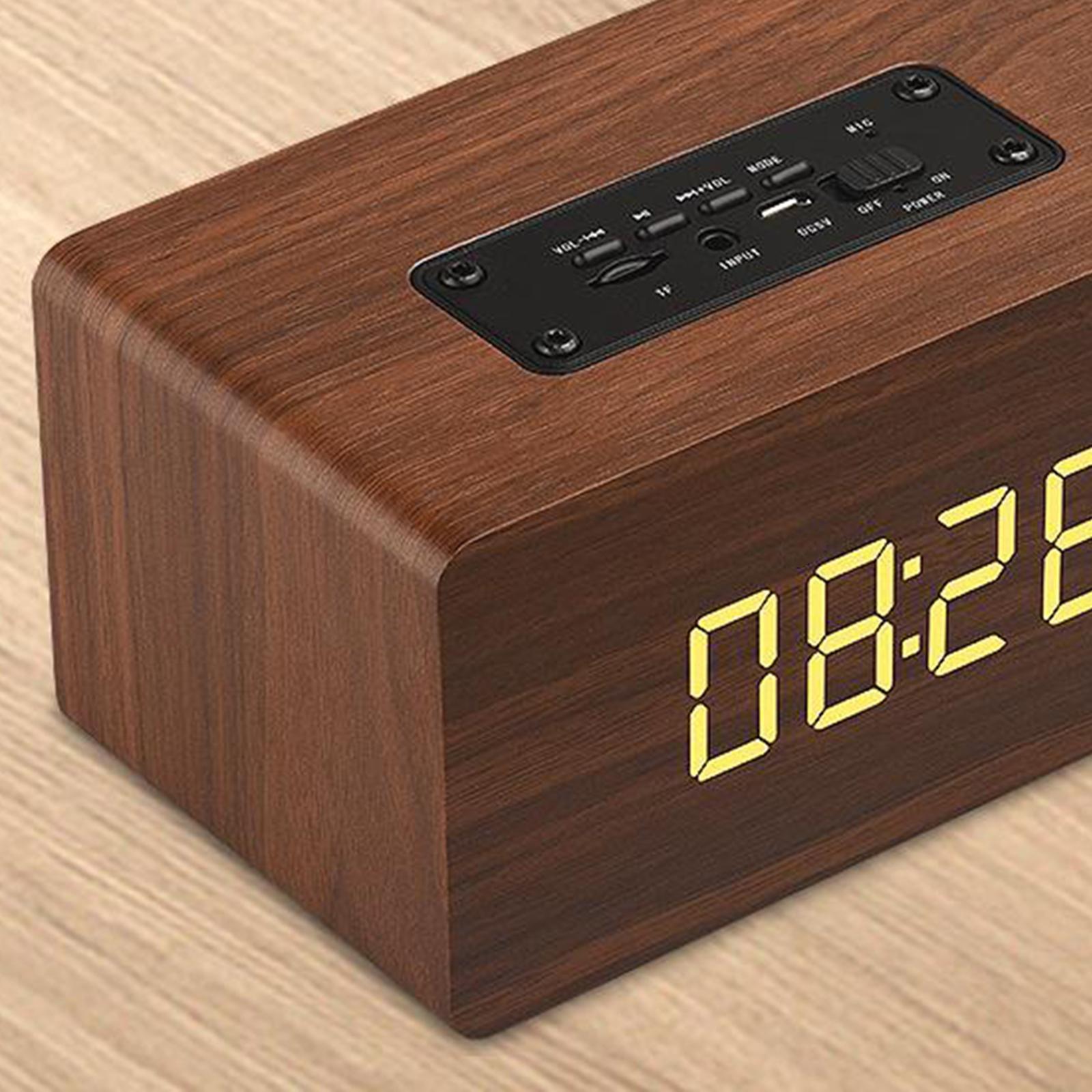 Bluetooth Portable Wooden Soundbar Audio Player for Home Office Computer