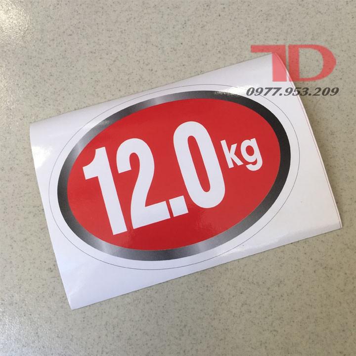 Combo 10 Tem dán trang trí Máy Giặt loại 12KG