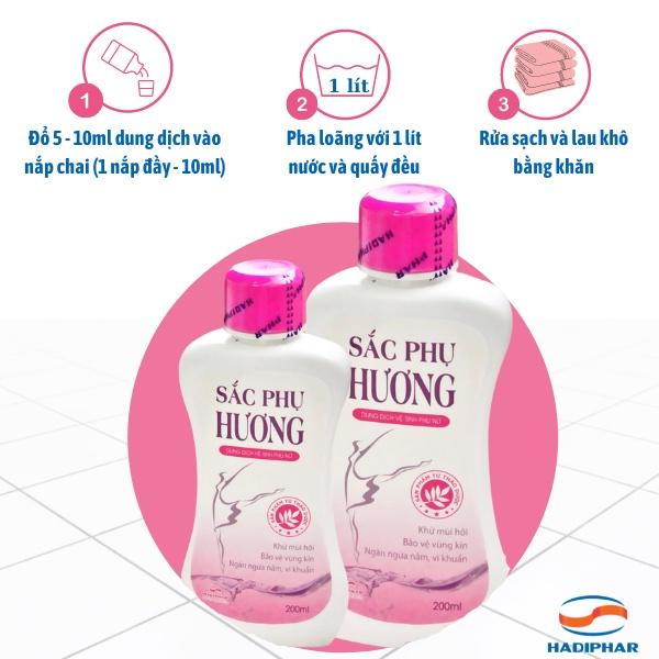 Dung dịch vệ sinh phụ nữ Sắc Phụ Hương giảm ngứa ngăn ngừa nấm và vi khuẩn