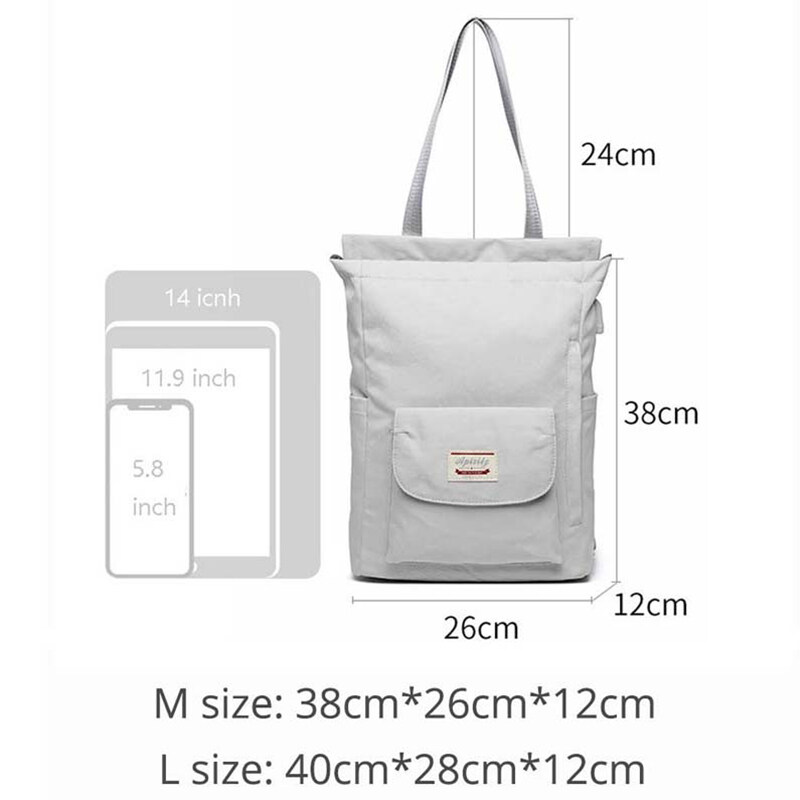 Túi Balo Đeo Vai Nữ Thời Trang canvas oxford Waterproof Stylish Laptop Backpack