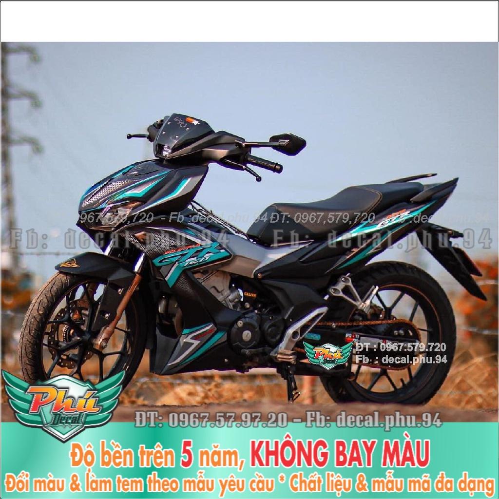 Tem Rời Winner X GTr xanh đen lục bảo