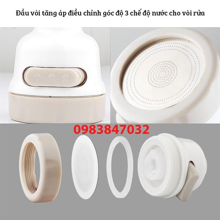 Vòi rửa chén tăng áp 3 chế độ - Đầu vòi tăng áp xoay 360 sử dụng 3 chế độ nước