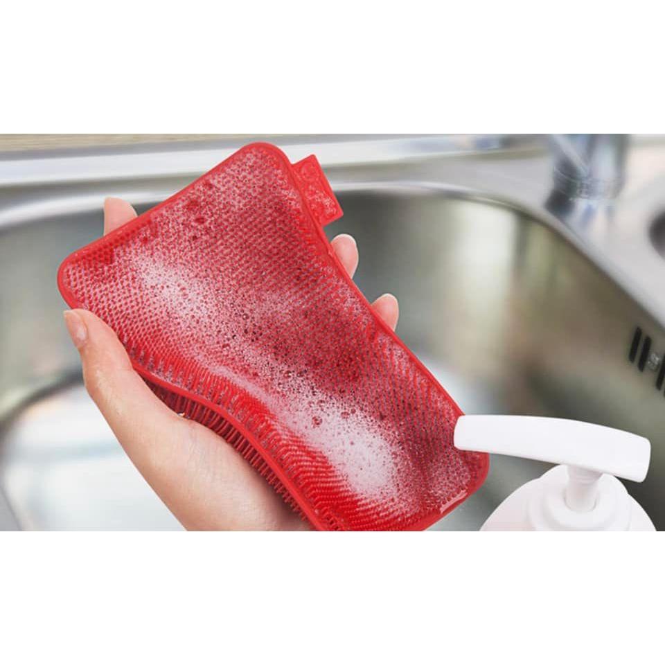 Miếng Rửa Bát Silicon Sillymann Hàn Quốc, BPA Free, Rửa Sạch, An Toàn Với Nồi Chảo Chống Dính, Nhập Đức