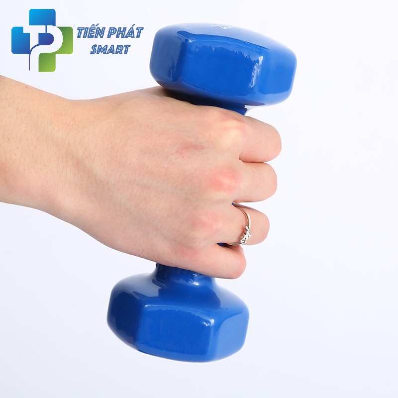 Bộ 2 Tạ Tay 6kg Bọc Cao Su Trơn Lõi Thép Cao Cấp Mầu đen