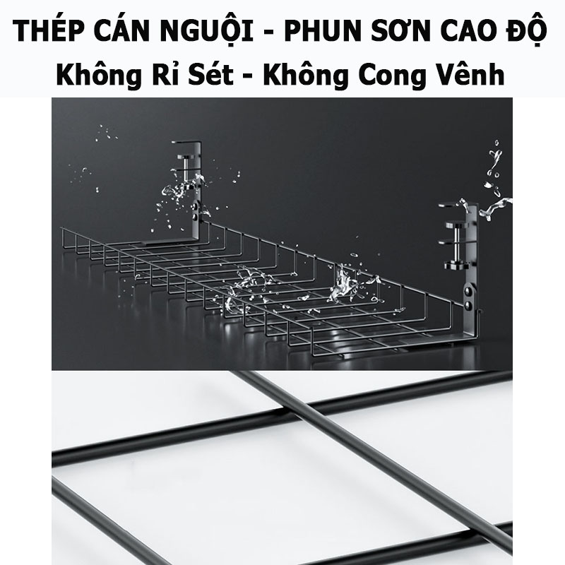 Giá Để Ổ Cắm Điện Kẹp Cạnh Bàn Làm Việc; Khay Đi Dây Điện Gọn Bàn Học Bàn Máy Tính; Treo Luồn Ổ Điện