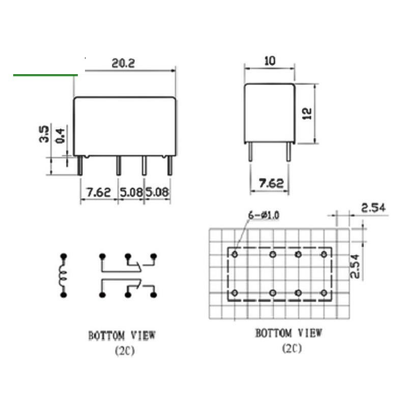 [05 cái ] relay 5V 8 chân mini