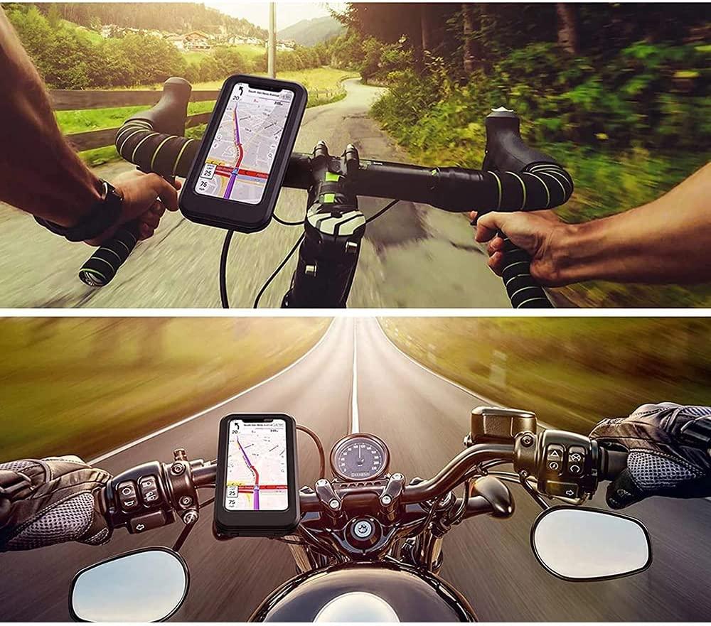 Giá đỡ điện thoại, Giá đỡ điện thoại thông minh xe máy Scooter 360 ° có nắp che mưa