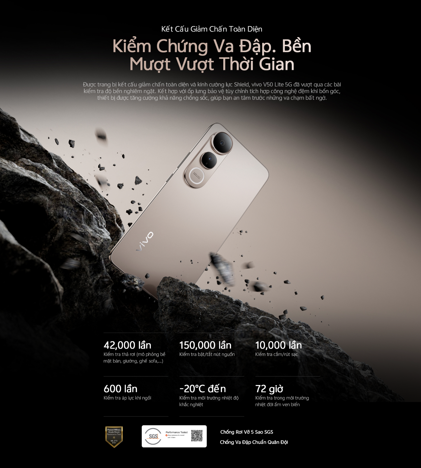 [MỚI] Điện thoại vivo V50 Lite (12GB/256GB) - Hàng chính hãng - Bảo hành 12 tháng - 1 Đổi 1 trong tháng đầu tiên