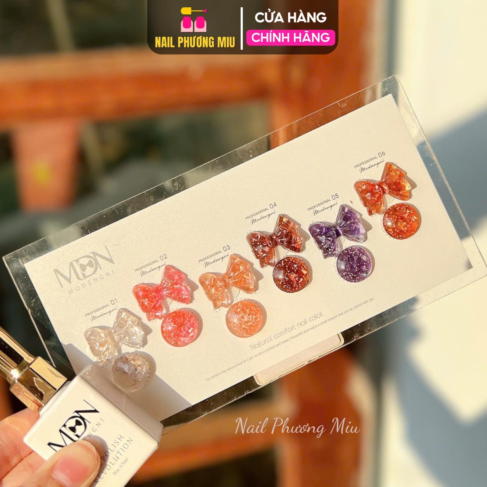 Set Sơn Gel Xà Cừ 6 Chai Kèm Bảng Trang Trí Móng, Chất Sơn Đặc Mướt, Bóng Mượt Tự Nhiên, Làm Nail Tạo Nhiều Kiểu Rực Rỡ khảm  xà Nữ