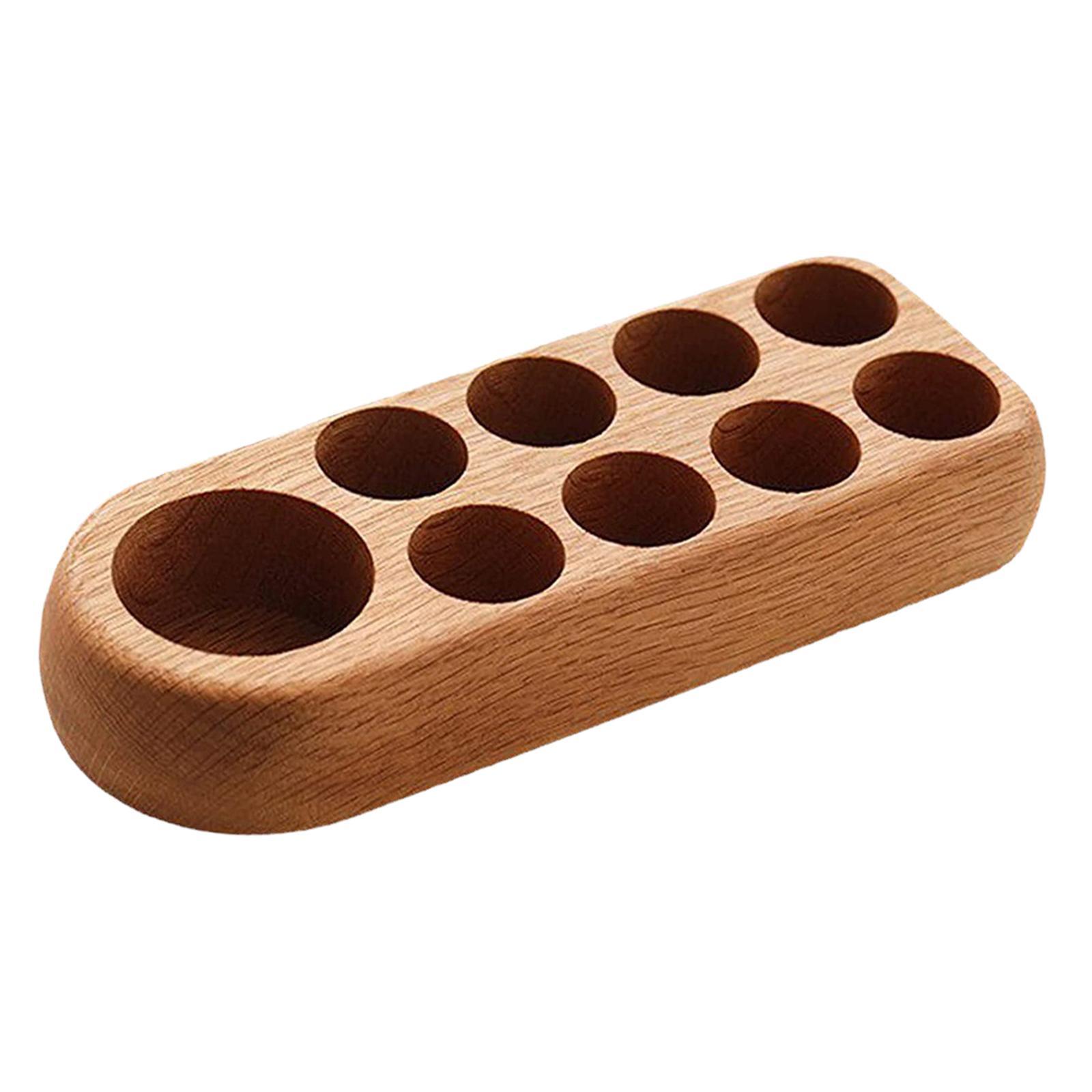 Wooden Essential Oil Display Stand Bottles Tray Organizer Nail Holder
