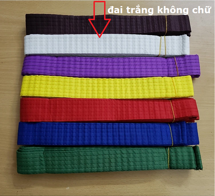 Đai võ karate - đai taekwondo, đai judo trơn không thêu chữ