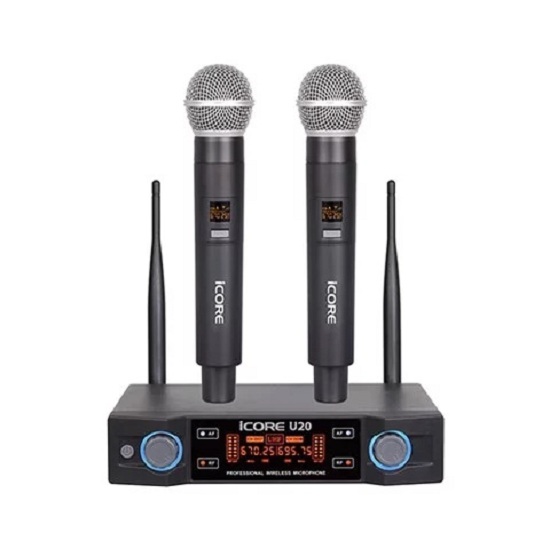 Bộ micro không dây UHF iCore U20 - Hàng chính hãng