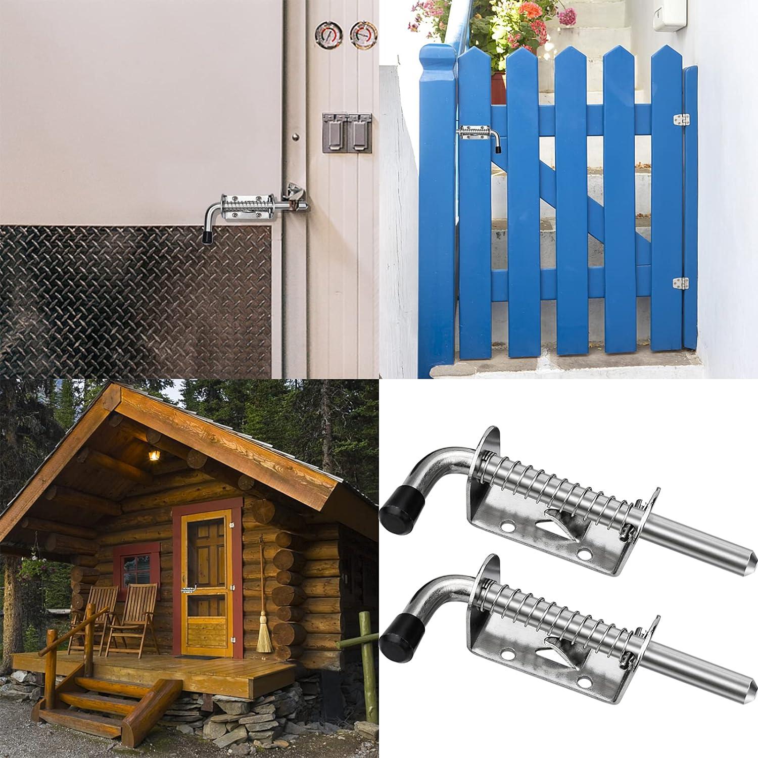 2 Chiếc Cửa Nhà Để Xe Bu Lông Chốt Lò Xo Chốt Lò Xo Thép Chốt Và Khóa Cửa 128 Mm Cho Nhà Để Xe Cửa Đổ
