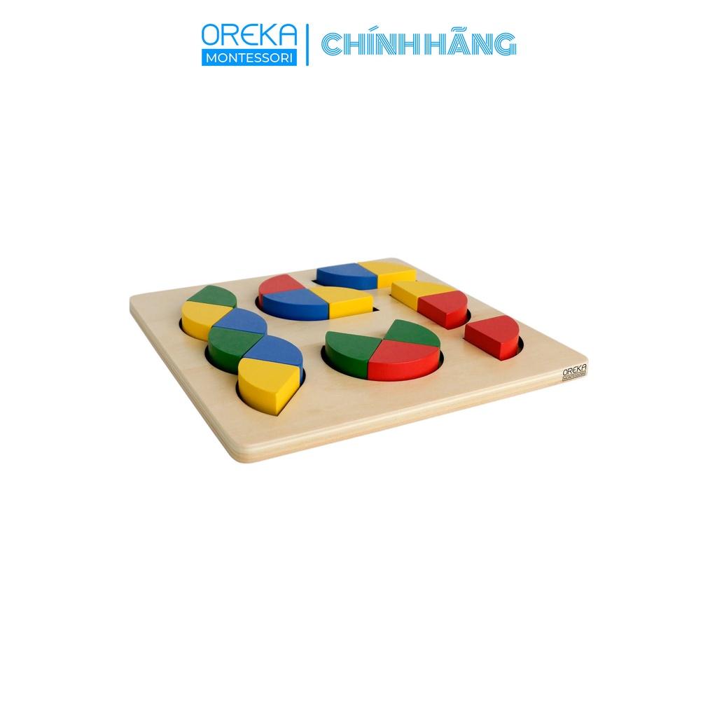 Đồ chơi trẻ em Oreka Montessori Khay ghép hình khối - 0390620