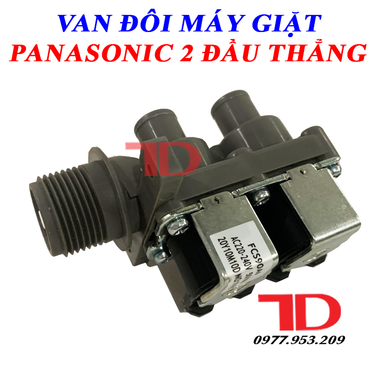 Van cấp nước đôi 2 chân dành cho máy giặt PANASONIC 2 đầu thẳng