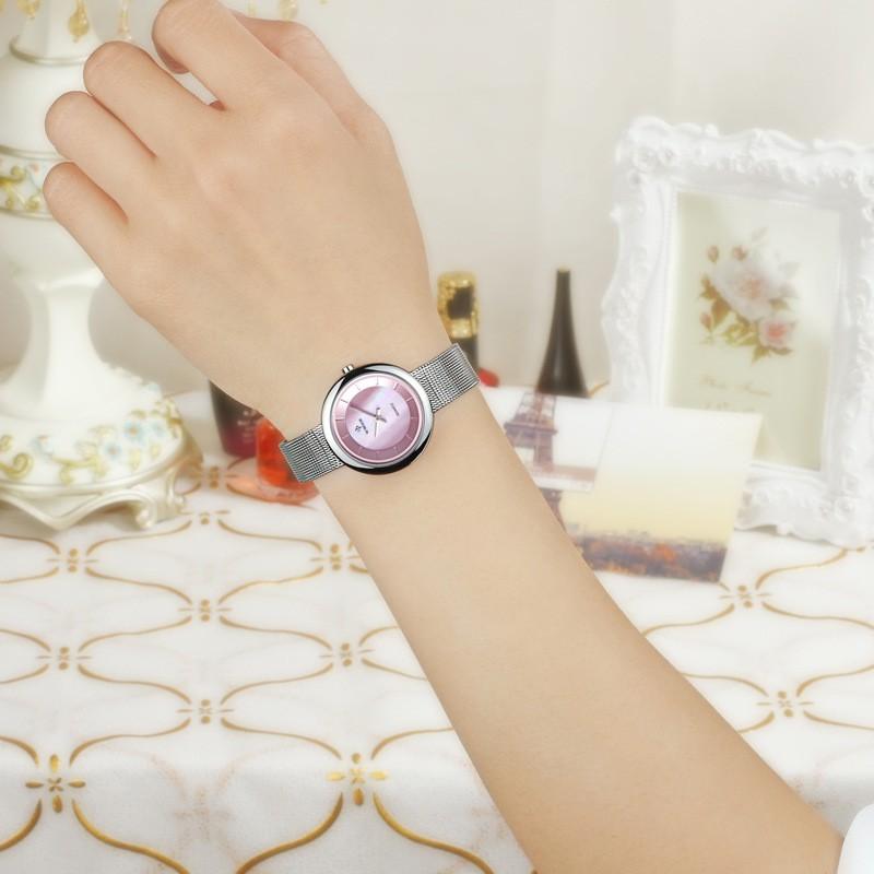 Đồng Hồ Nữ WWOOR 8820 Dây Thép Mành