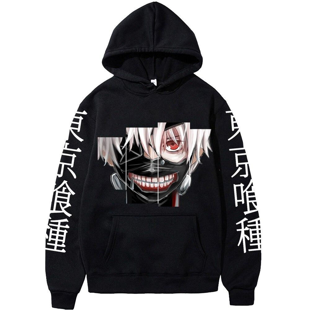 Áo nỉ hoodie in Anime Tokyo Ghoul Hoodie Nam In Áo Nỉ Quá Khổ Harajuku Áo Thun Dài Tay