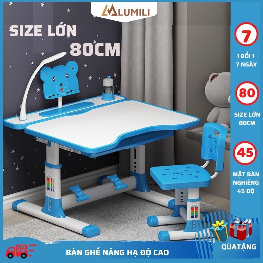 Bàn học sinh thông minh chống gù chống cận lumili B8 nâng hạ độ cao nghiêng mặt bàn cho bé