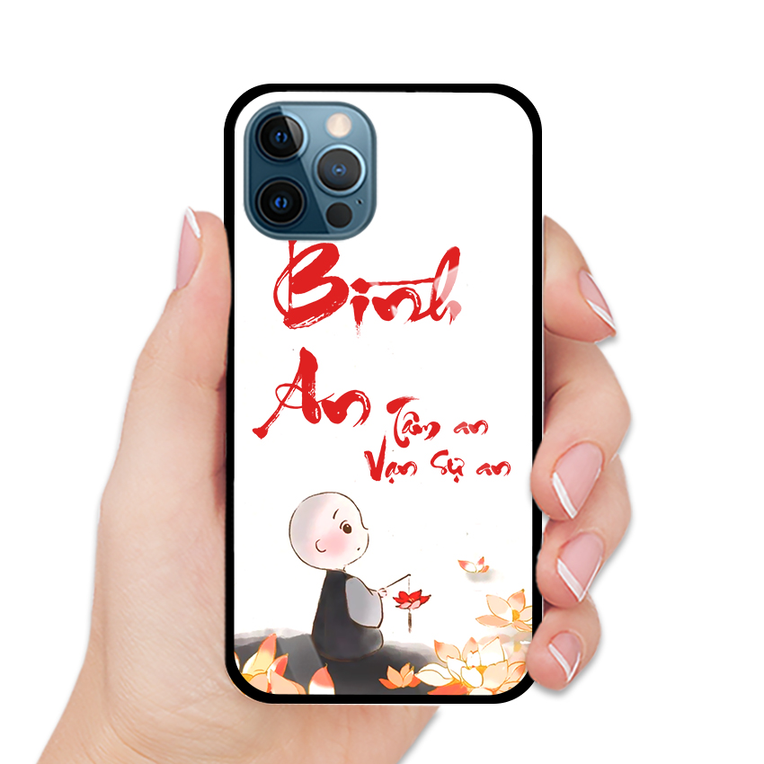 Ốp Lưng Kính Cượng Lực Cho Điện Thoại IPHONE 12 PRO MAX - 7933 BINHAN01 - Hàng Chính Hãng