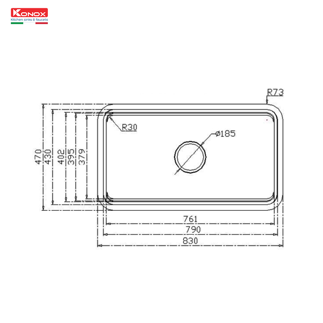 Chậu rửa bát chống xước Workstation - Undermount Sink KN8347SU Dekor