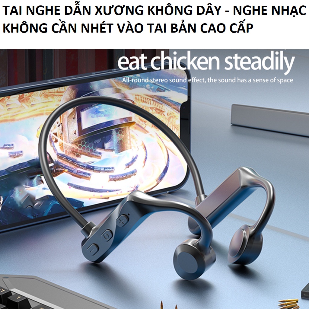 Tai Nghe Dẫn Xương Cao Cấp Không Dây Bluethooth Z8 – Dẫn truyền âm thanh qua xương sọ, không gây đau tai loại tốt