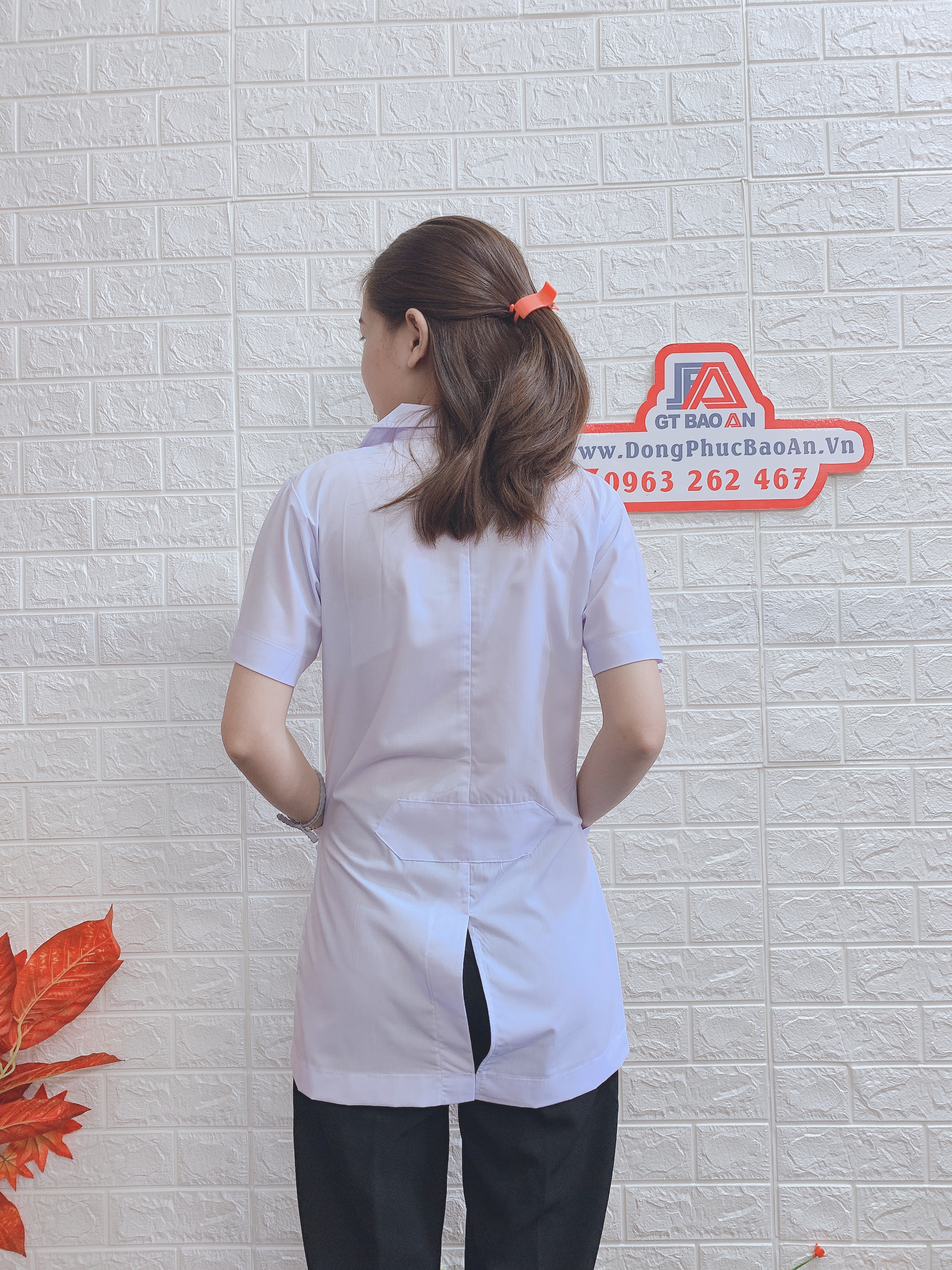 Áo blouse nữ ngăn tay cao cấp