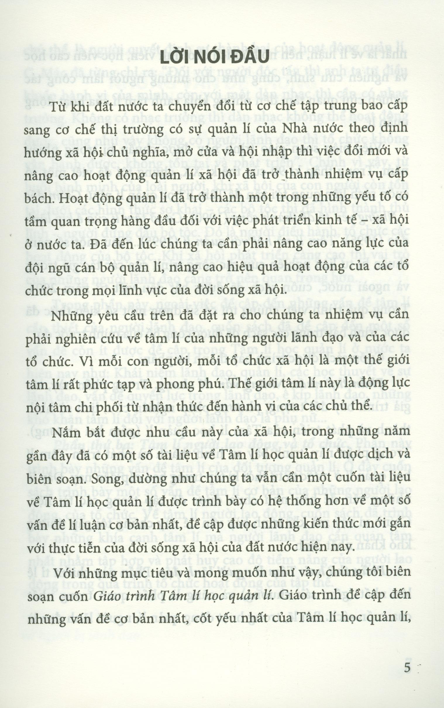 Giáo Trình Tâm Lý Học Quản Lý