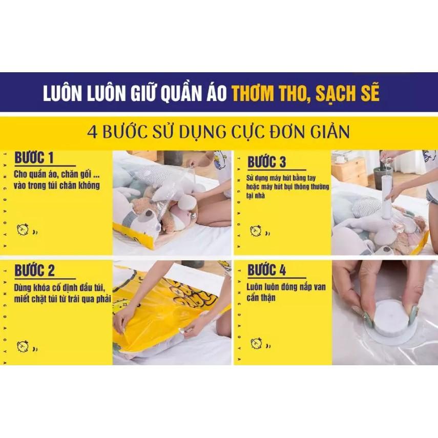 Set 10 túi hút chân không TANGDAOYA + Tặng kèm máy hút chân không bằng tay