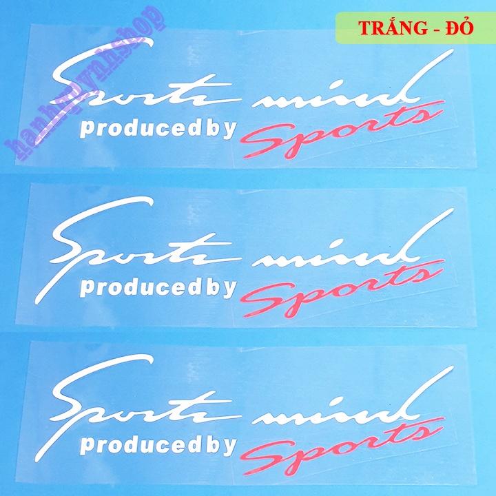 Decal Sport Mind Dán Nắp Capo Ô Tô Xe Hơi Dài 32cm