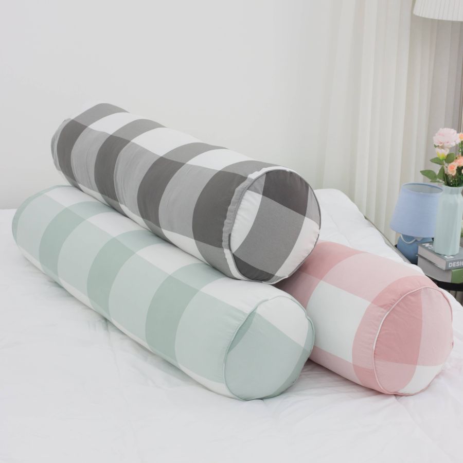 Vỏ gối ôm công nghệ nhuộm sợi Yarn Dyed K-Bedding KPCD, kích thước 80x100cm, có khóa kéo