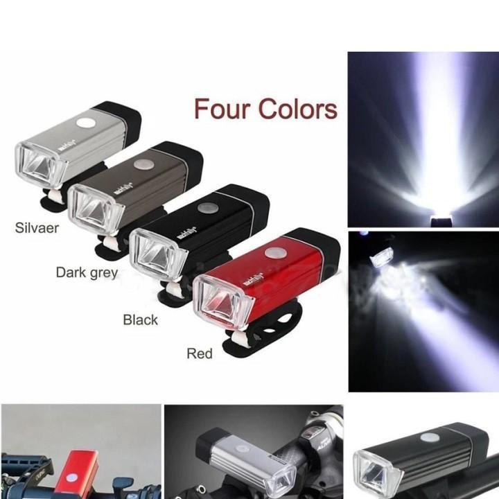 Đèn pha sạc siêu sáng Machfally cho xe đạp + Tặng bộ 2 đèn van xe đạp