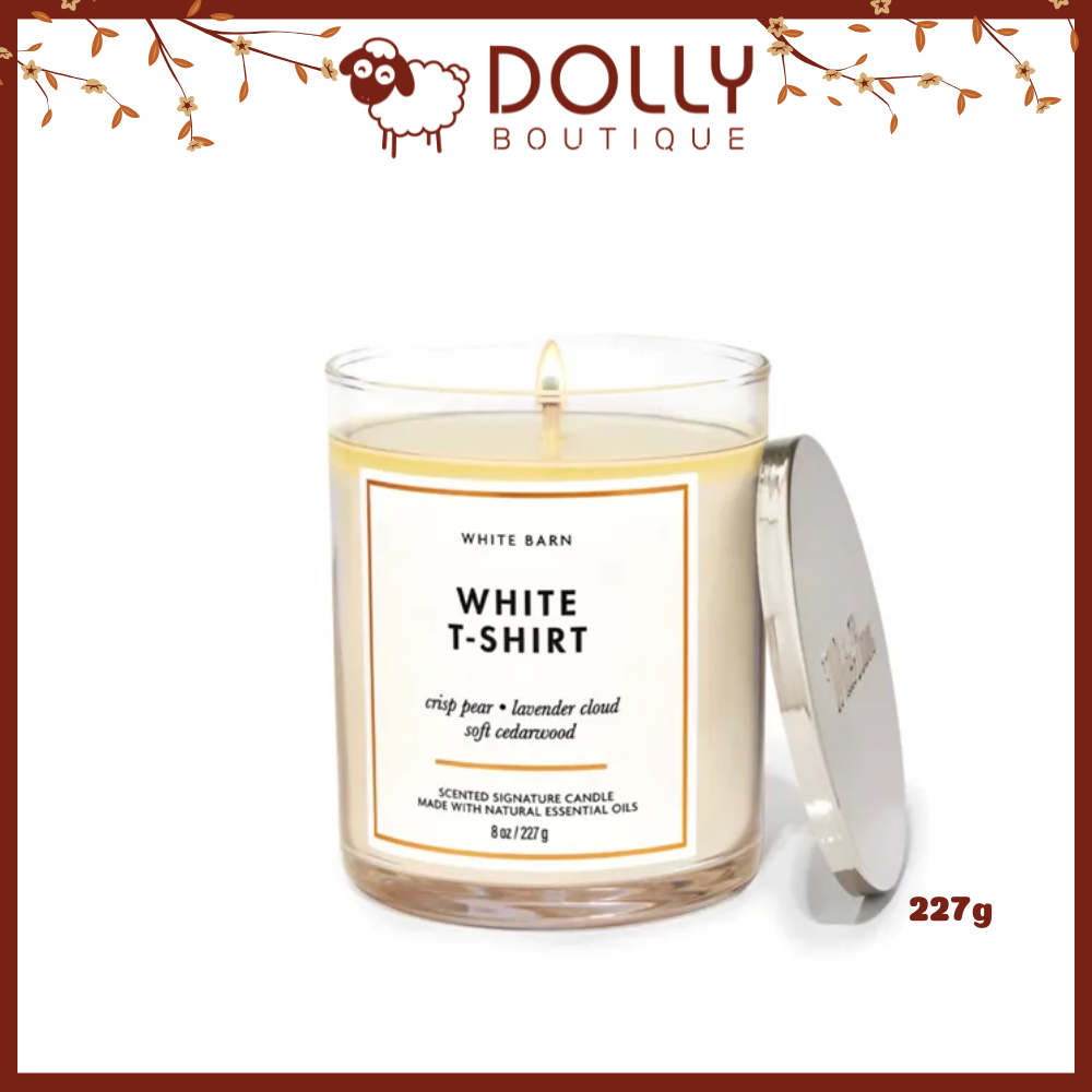 Nến Thơm 1 Bấc White T-Shirt Single Wick Candle 227g