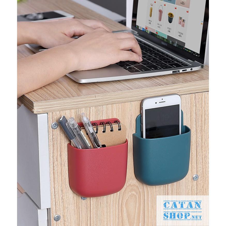 Hộp treo sạc điện thoại, kệ treo remote, đồ dùng dán tường đa năng tiện lợi giúp tiết kiệm không gian GD462-hoptreosac