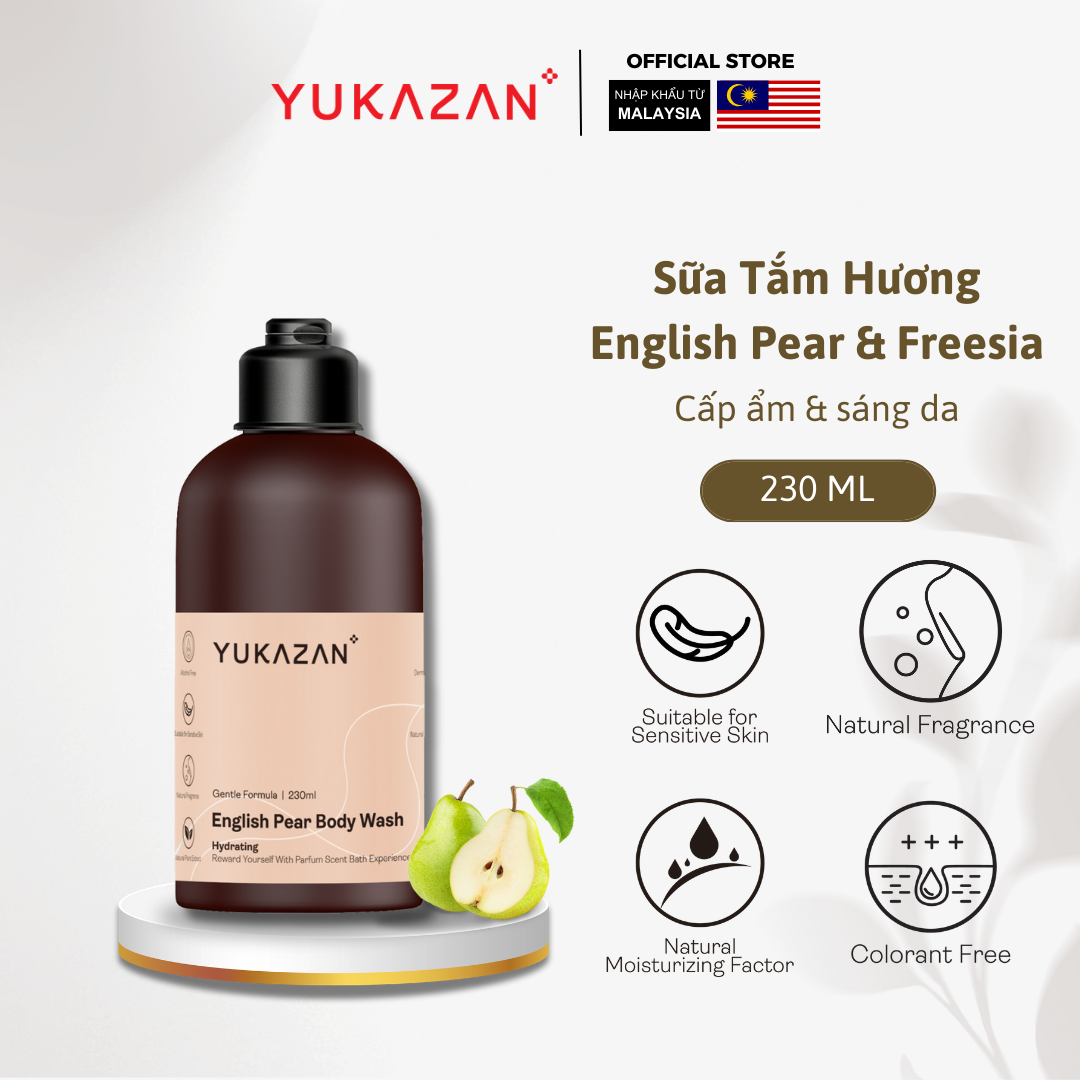 Sữa Tắm Cấp Ẩm Yukazan Hương Nước Hoa English Pear &amp; Freesia 230ml