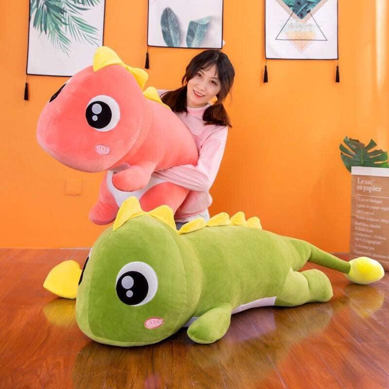 Gấu Bông Khủng Long Mắt Lồi To Khổng Lồ Thú Nhồi Bông Khủng Long Siêu Êm 65cm -1m8 Misu.vn