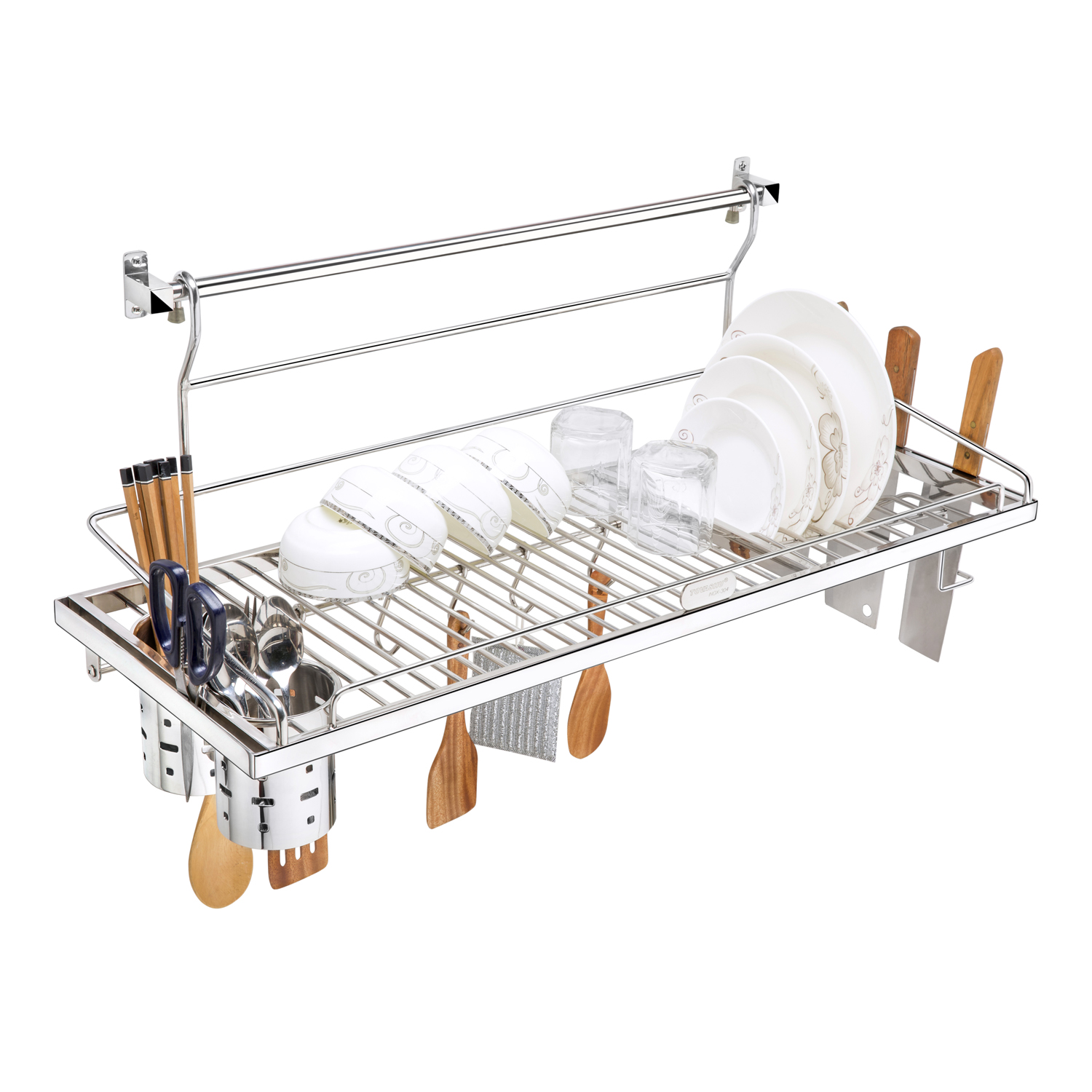 Kệ sóng chén treo inox 304 TOVASHU (kết hợp 4 trong 1) TC1 nhiều kích thước  - 8 tấc