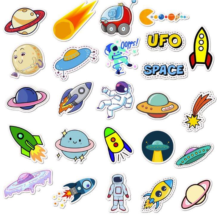 Sticker dán cao cấp DU HÀNH KHÔNG GIAN Cực COOL ms#37