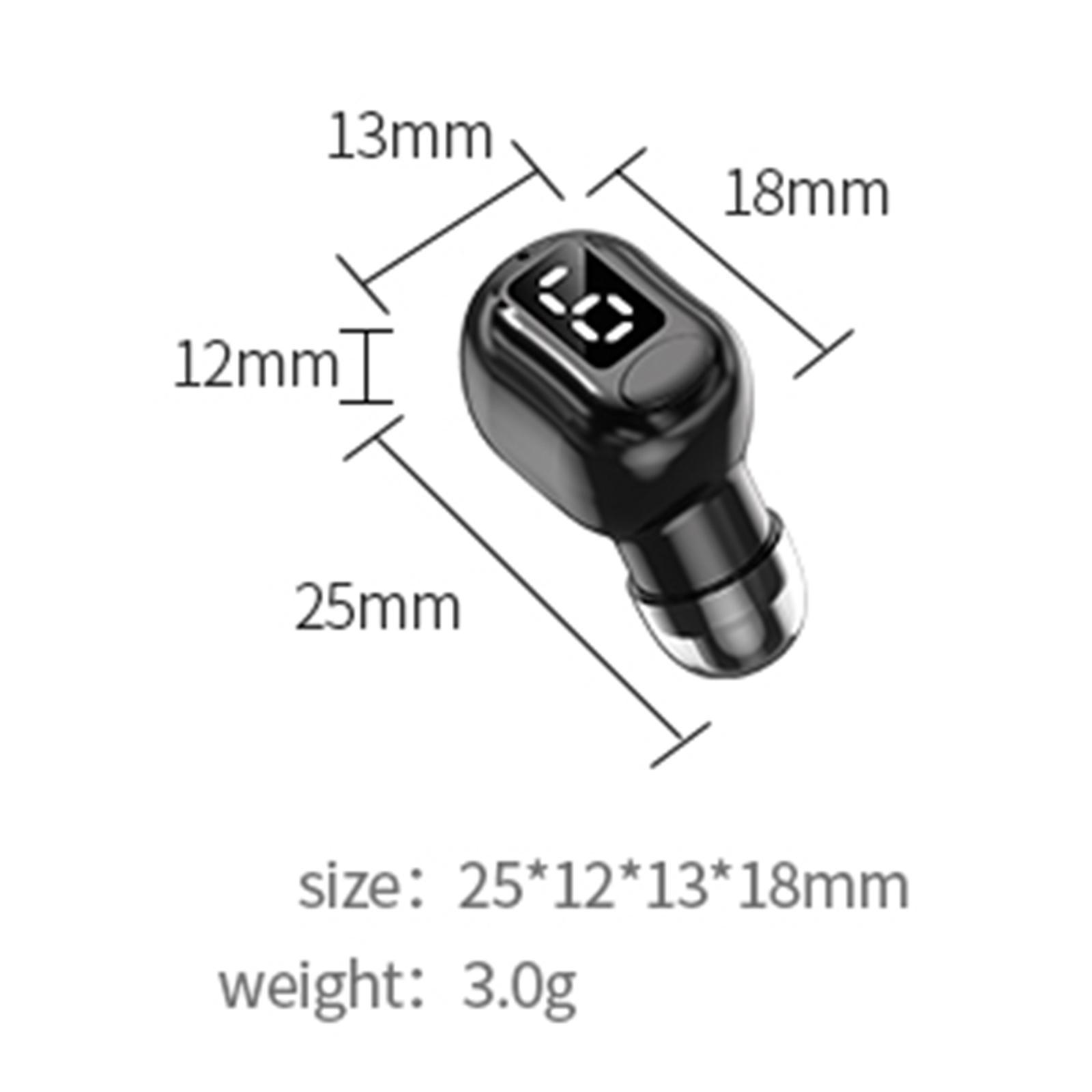 Mini Single Bluetooth 5.3 Wireless Headset for Smart Phone Black