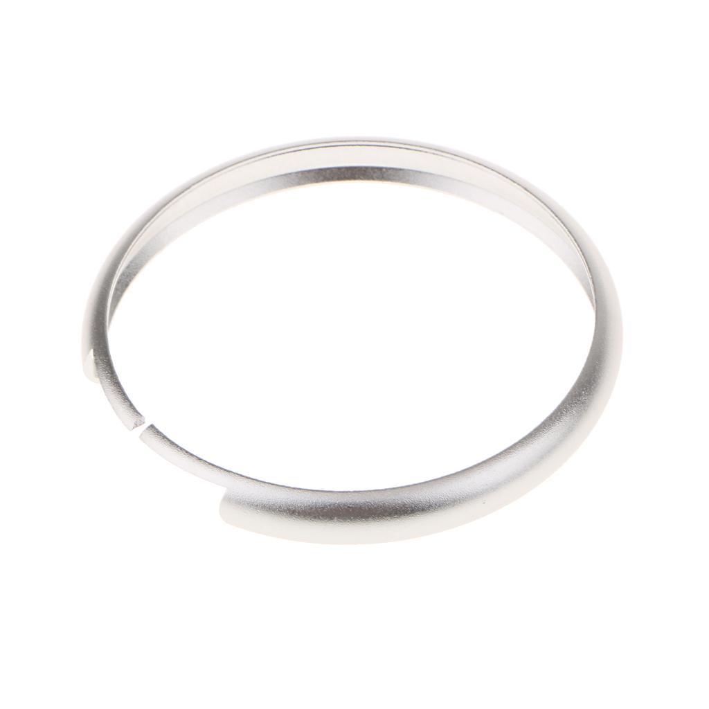 2Pcs 45mm Aluminum Remote Control Key Protctive Ring Trim Chain for 2008 and up - Sliver & Yellow