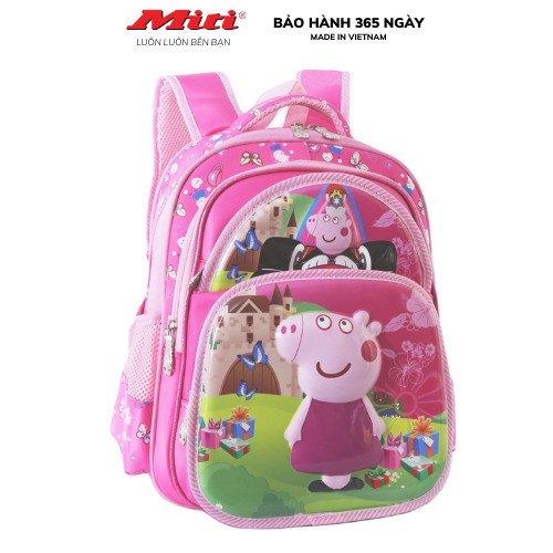 Balo Học Sinh BL1045 họa tiết Pig siêu đáng yêu cho bé size M