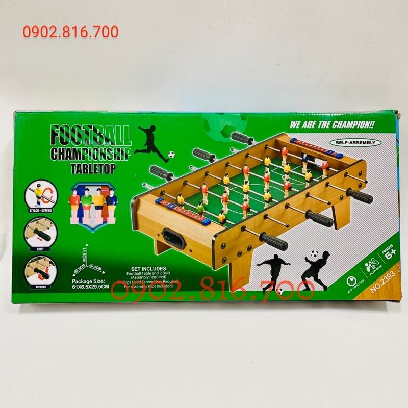 Hộp đồ chơi bàn bi lắc bóng đá bằng gỗ có chân 2393 cỡ lớn