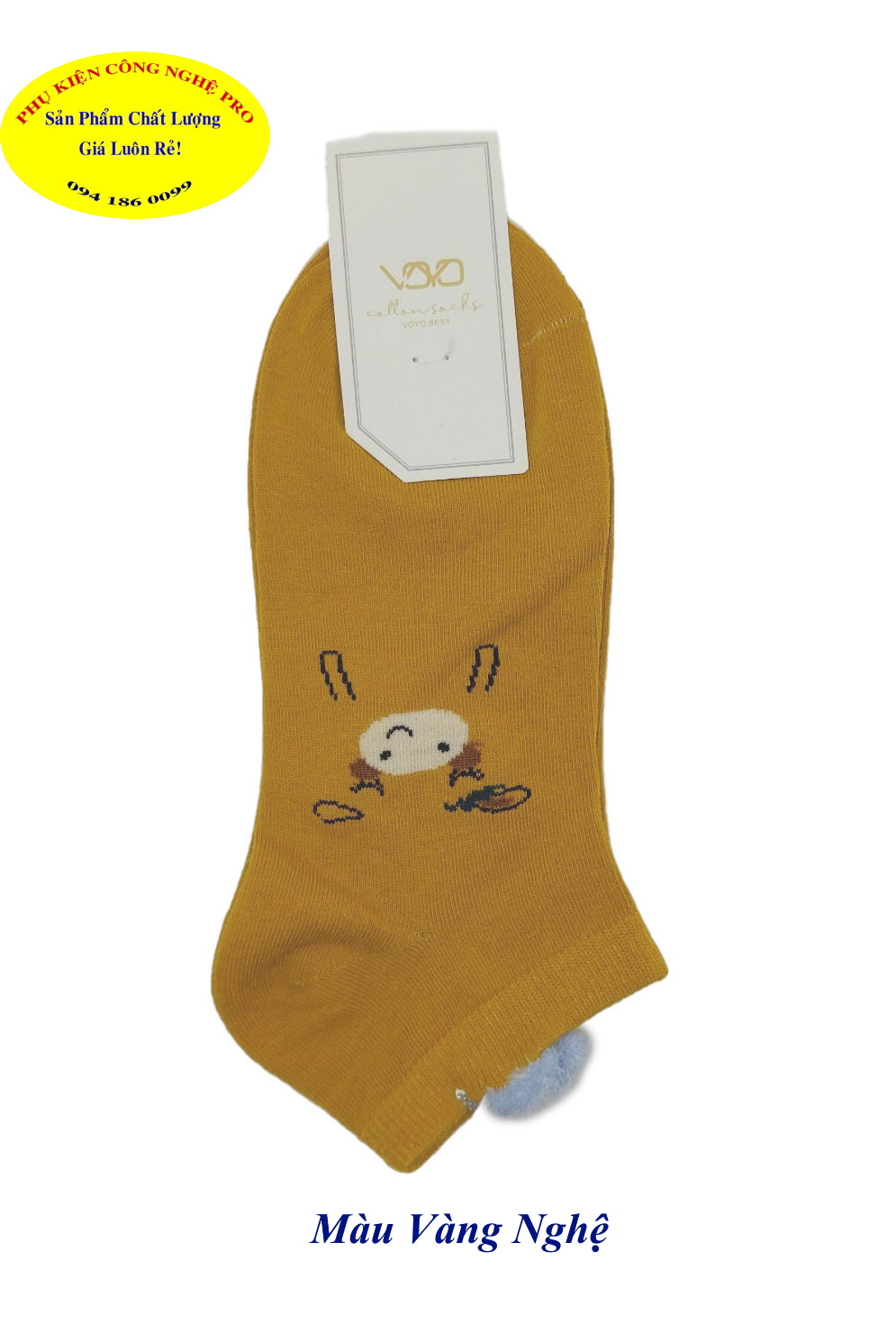 Tất Vớ nữ Kiểu cổ thấp Voyo Cotton Socks Voyo.best In hình bất kỳ Chất liệu thun cotton co giãn, Bảo vệ đôi chân